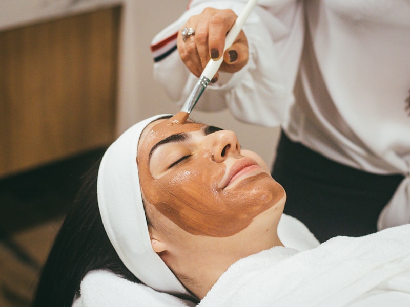Relaxing signature facial treatment being performed at Lumière