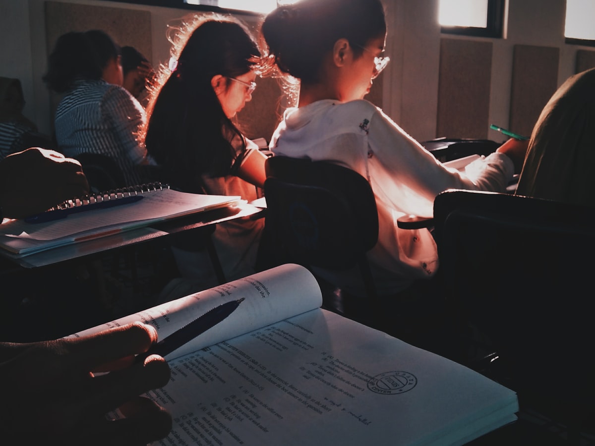 Students studying together while preparing visa documents and statements of purpose